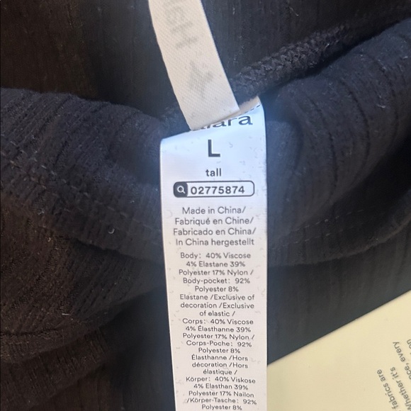 HALARA Black Ribbed High-Waist Flare Pants - Picture 3 of 3